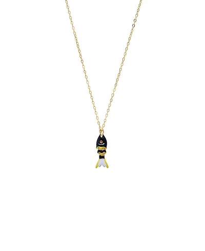 by Adina Eden Colored Mini Fish Pendant Necklace