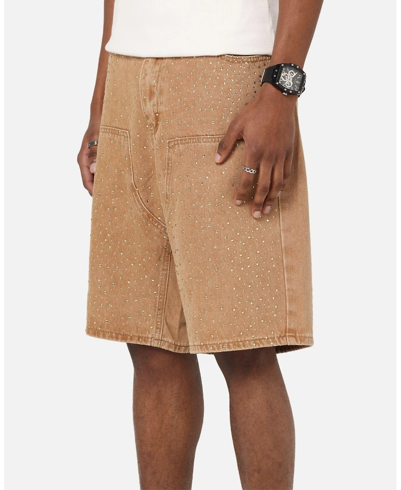 Xxiii Men's Diamond Buckle Back Jorts Shorts