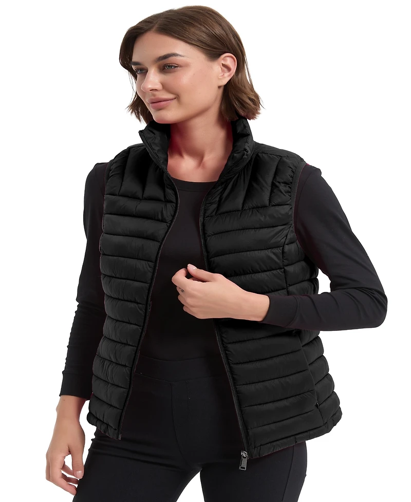 Hawke & Co. Women's Rail Quilt Packable Puffer Vest