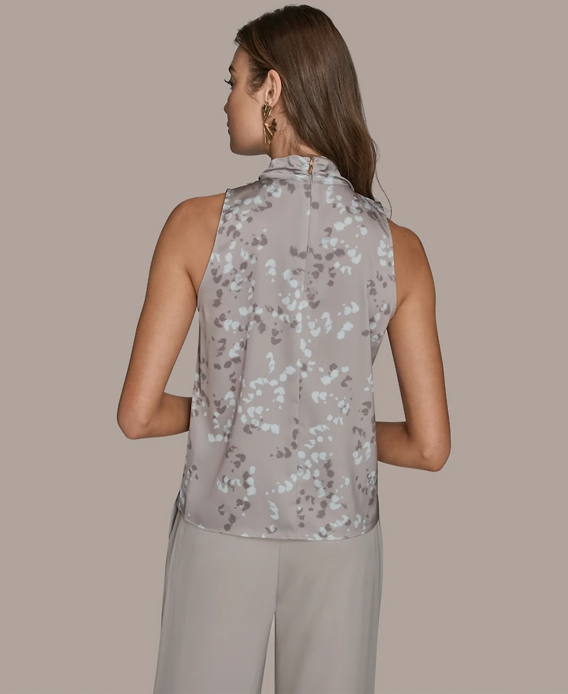 Donna Karan New York Women's Mock Neck Sleeveless Top