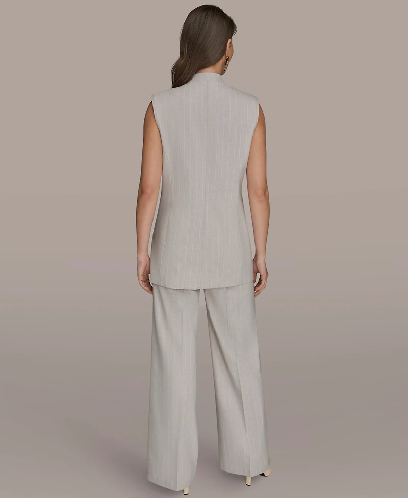 Donna Karan New York Women's Pinstripe Sleeveless Vest