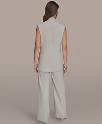 Donna Karan New York Women's Pinstripe Sleeveless Vest