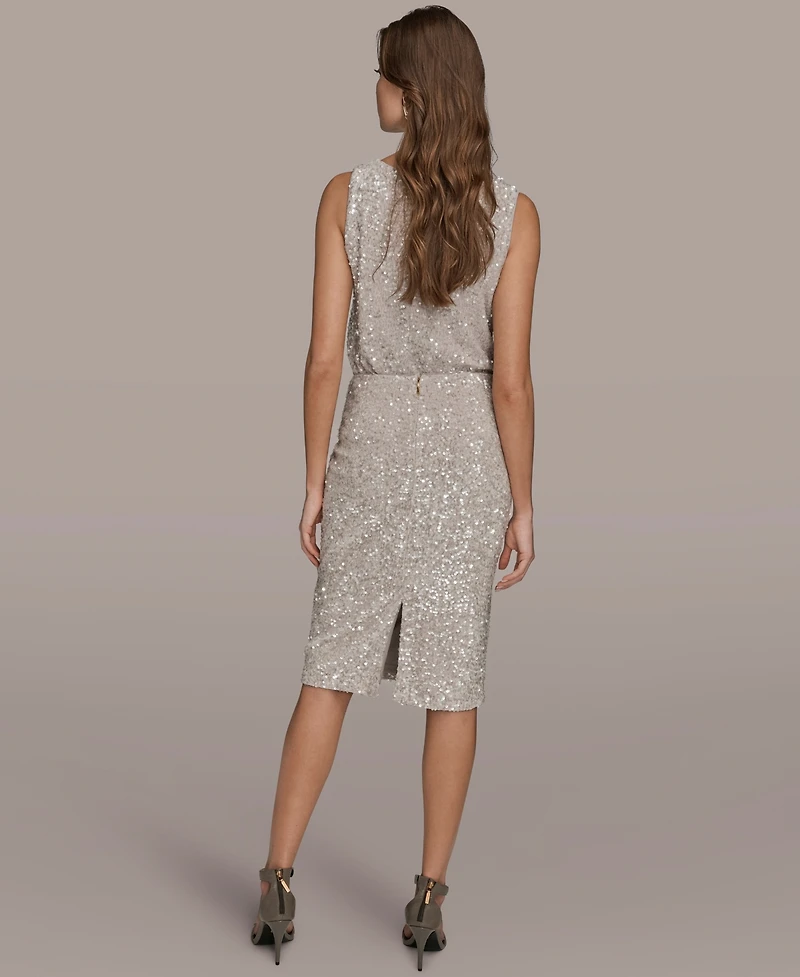 Donna Karan New York Women's Sequin Detail Midi Skirt