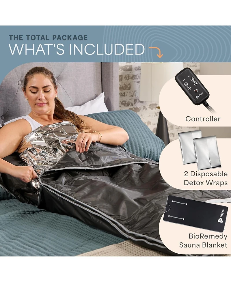 LifePro Bioremedy Sauna Blanket – Portable Far Infrared Detox Blanket for Home Relaxation