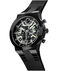 Movado Men's Bold Fusion Swiss Quartz Chrono Black Silicone Watch, 44.50mm