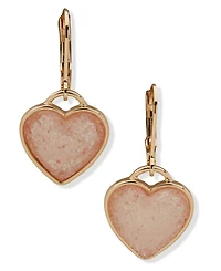 lonna & lilly Blush Gold-Tone Blush Heart Drop Earrings