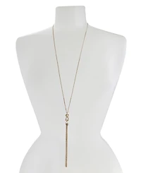 Steve Madden Gold Signature Logo Y Necklace