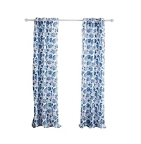 Greenland Home Fashions Pebble Beach Window Panel Pair - 42x84", Blue