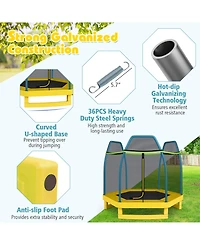 Sugift 7 Feet Kids Recreational Bounce Jumper Trampoline