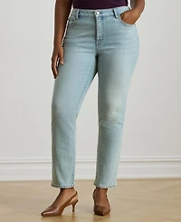 Lauren Ralph Puls Mid-Rise Straight Ankle Jeans