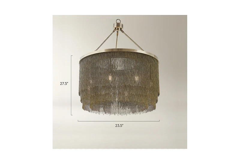 Z Gallerie Dagny Brass Chandelier
