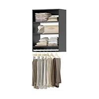 Lovmor Wood Shelf Medium Double Hanging Closet Unit