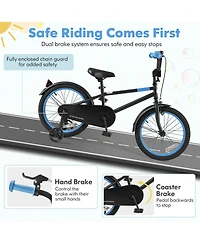 Sugift 18 Inch Kids Bike with Adjustable Handlebar and Saddle