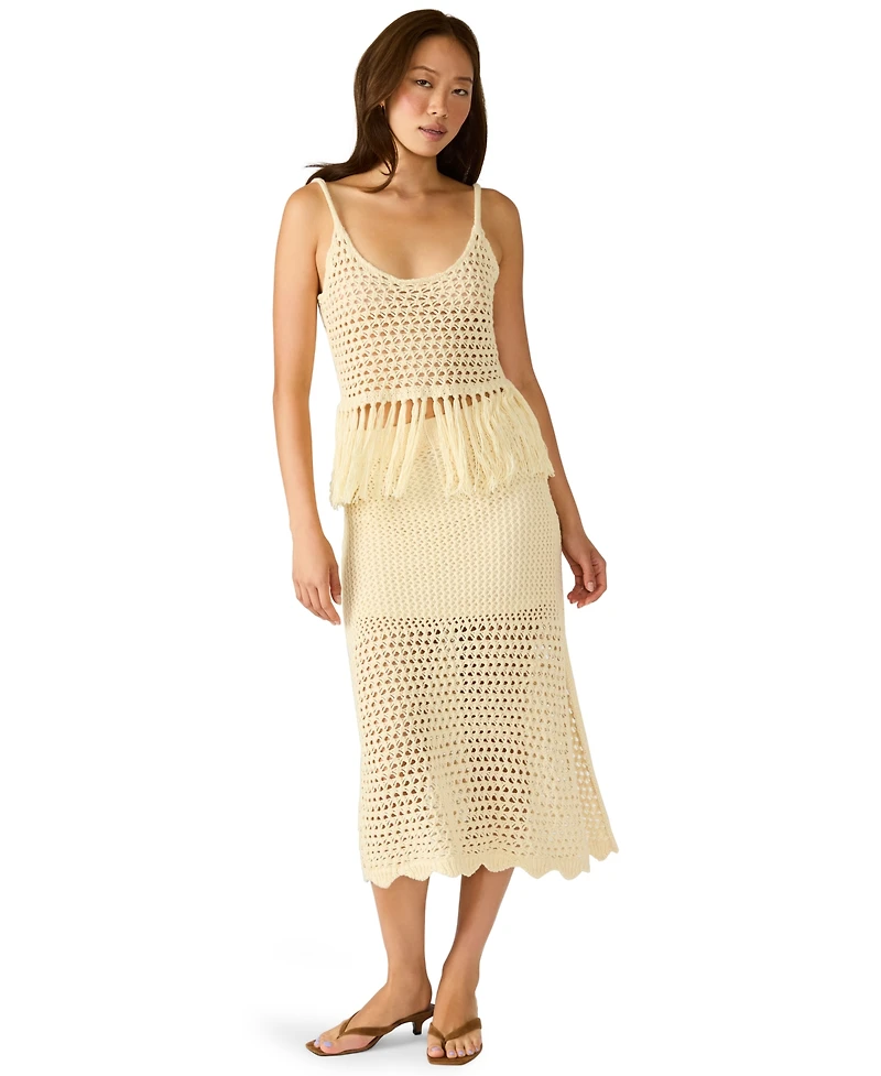 Steve Madden Women's Aidyn Crochet Pull-On Tank Top