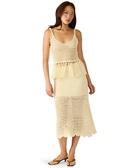 Steve Madden Women's Aidyn Crochet Pull-On Tank Top