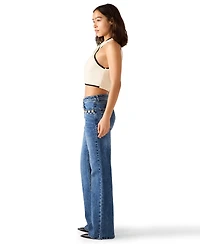 Steve Madden Women's Irys Shanks Flared High Rise Ankle Jeans