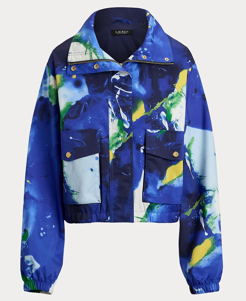 Lauren Ralph Women's Abstract-Print Windbreaker Jacket
