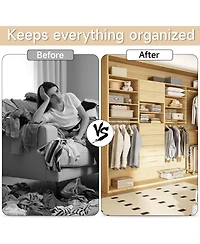 Lovmor Mdf Wood Shelf Tall Hanging Closet Unit