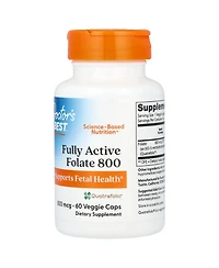 Doctor's Best Fully Active Folate 800 with Quatrefolic 800 mcg - 60 Veggie Caps