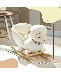 Qaba Baby Rocking Horse, Sheep Rocking Horse for Toddlers 18–36 Months
