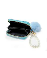 Zomi Gems Girls Mermaid Tail Wallet with Pom-Pom & Pearl Strap