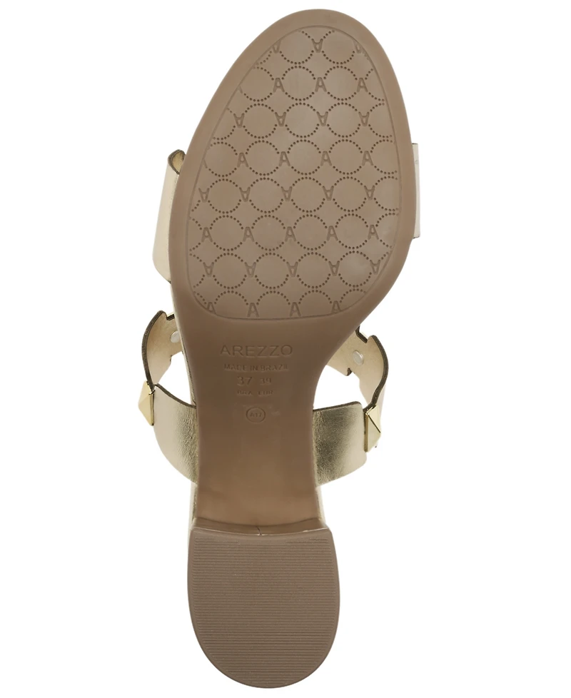 Arezzo Women's Lyra Mid Block Sandal