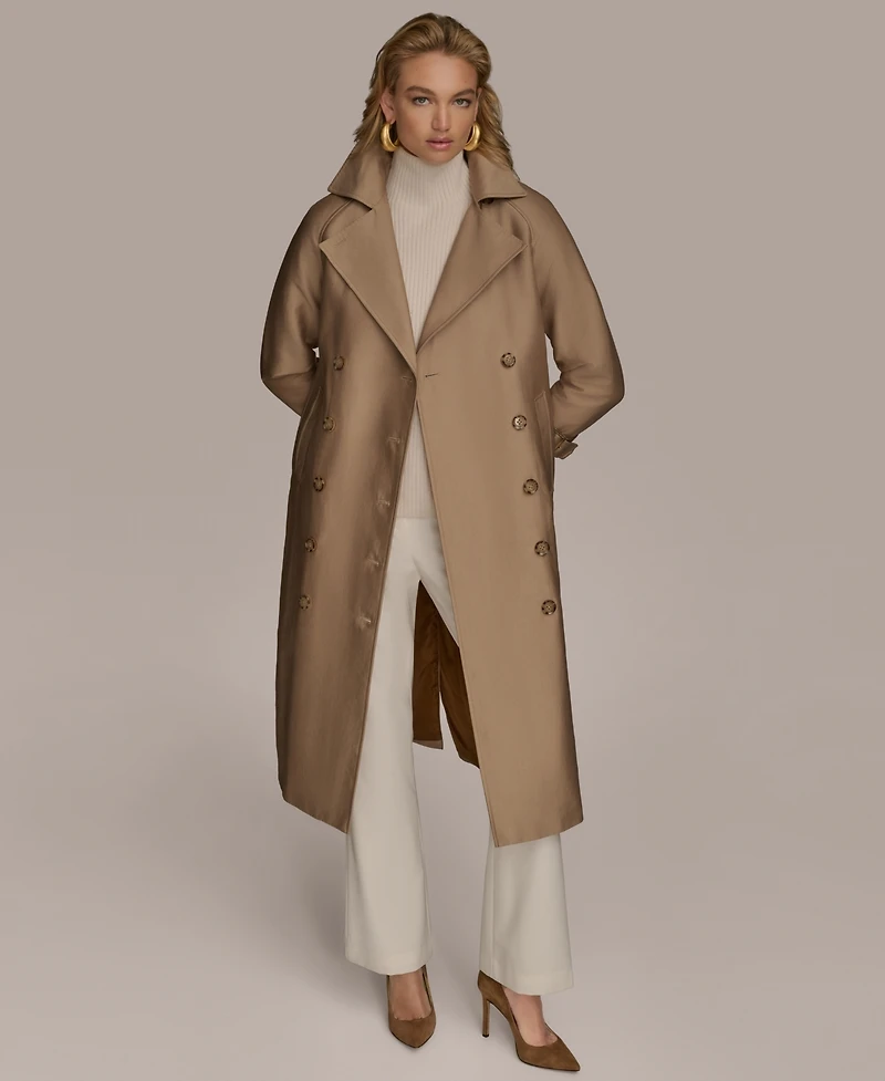 Donna Karan New York Women's Classic Long Double Breasted Coat