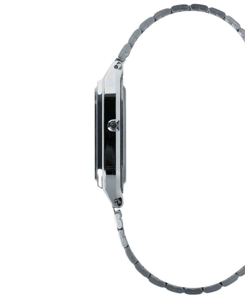 Casio Unisex Analog Digital Silver-Tone Stainless Steel Watch, 29.8mm