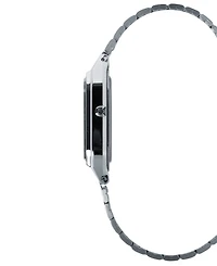 Casio Unisex Analog Digital Silver-Tone Stainless Steel Watch, 29.8mm