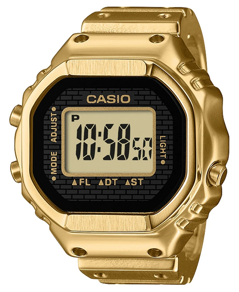 Casio Unisex Digital Gold-Tone Stainless Steel Ring Watch, 19.5mm