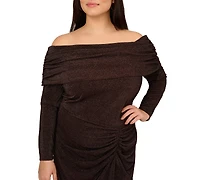 Adrianna Plus Off-The-Shoulder Cocktail Dress