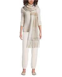 Lands' End Women's Brushed Blanket Fringe Scarf