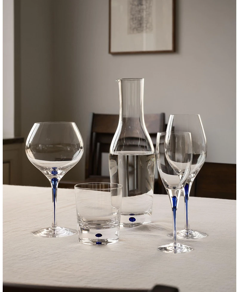 Orrefors Intermezzo Blue White Wine Glass