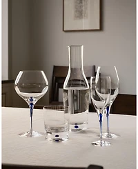 Orrefors Intermezzo Blue White Wine Glass