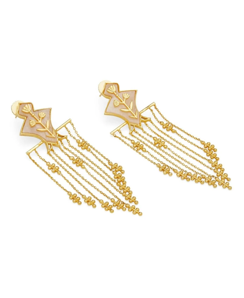 Dhwani Bansal Gold Plated Serai Earrings