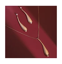Sohi Women's The Elongated Drip Jewellery Set - Pale Gold