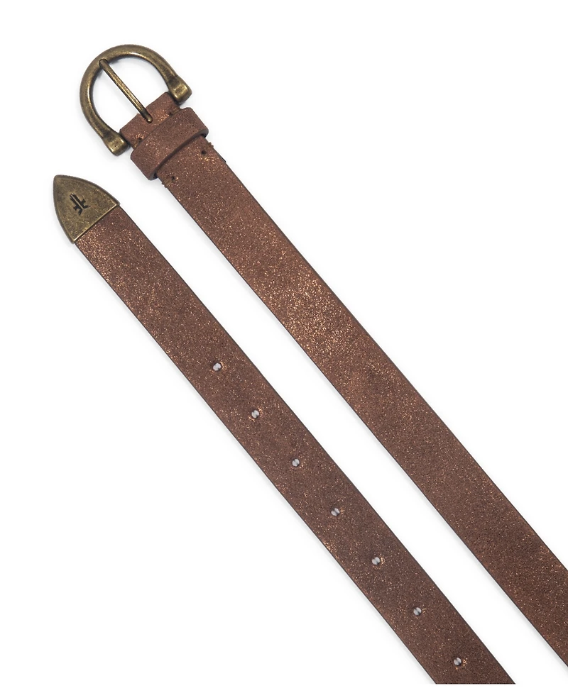 Frye Women's 25mm Metallic Suede Belt