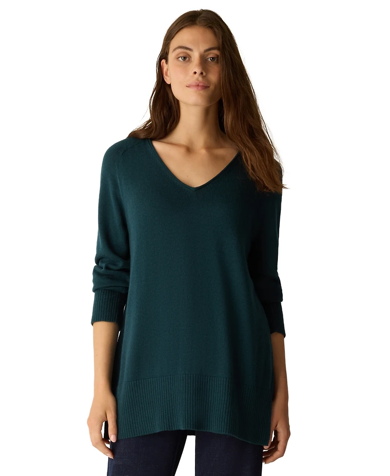 Eileen Fisher Women's V-Neck Long-Sleeve Sweater