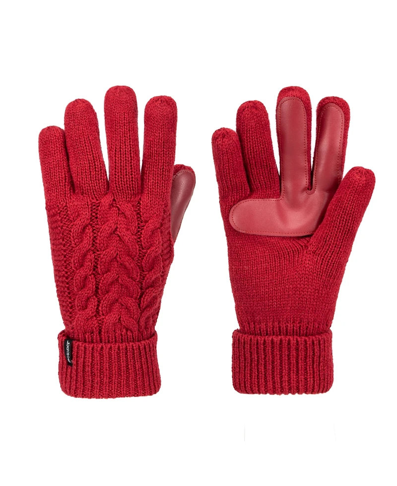 Isotoner Women's Water Repellent Cable Knit Gloves