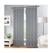 Olivia Gray Erica Doily Stripe Grommet Panel Pair