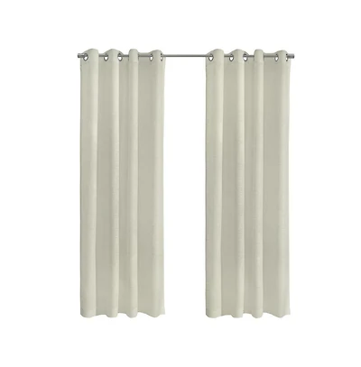 Habitat Boucle Sheer Premium Stylish and Functional Grommet Curtain Panel 52" x 63" Off White