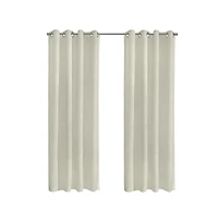 Habitat Boucle Sheer Premium Stylish and Functional Grommet Curtain Panel 52" x 63" Off White