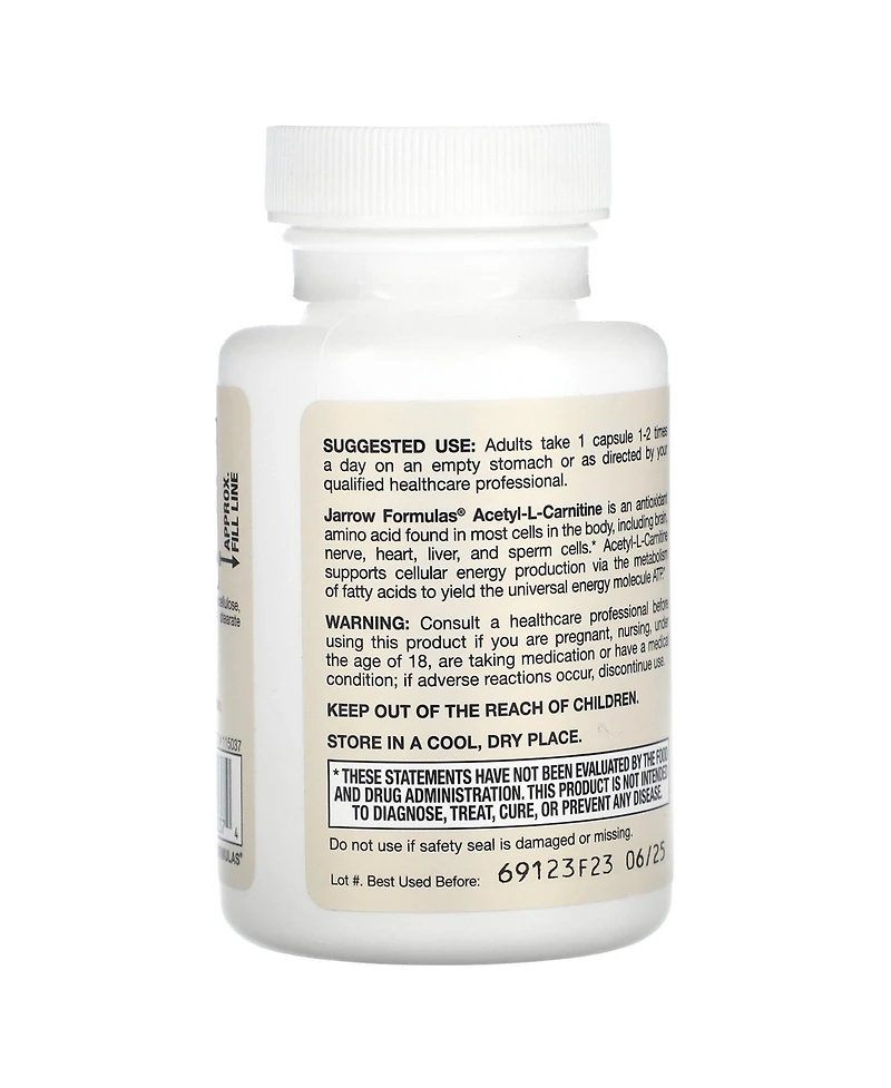 Jarrow Formulas Acetyl L-Carnitine 500 mg