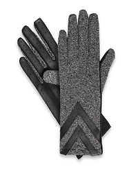 Isotoner Women's Spandex Touchscreen Gloves with Chevron Detail