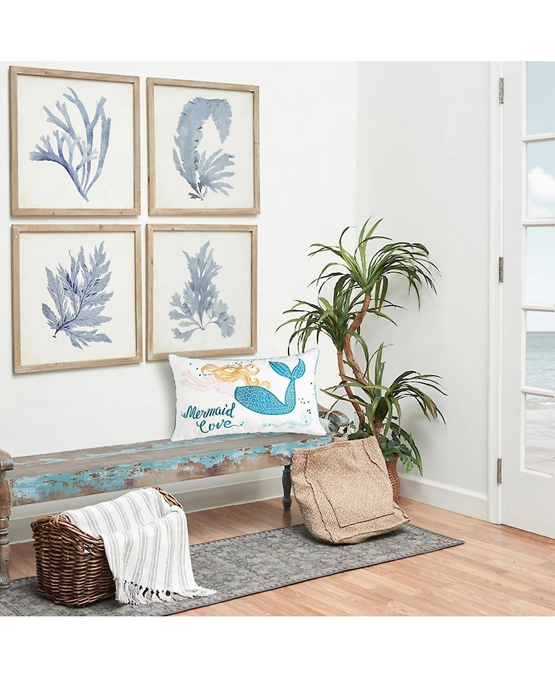 C&F Home Mermaid Love" Embroidered Cotton Blend Accent Throw Pillow 14" x 24