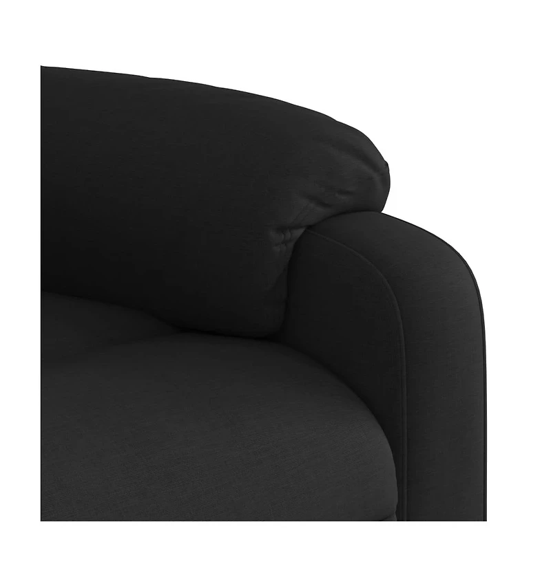 vidaXL Massage Recliner Chair Black Fabric