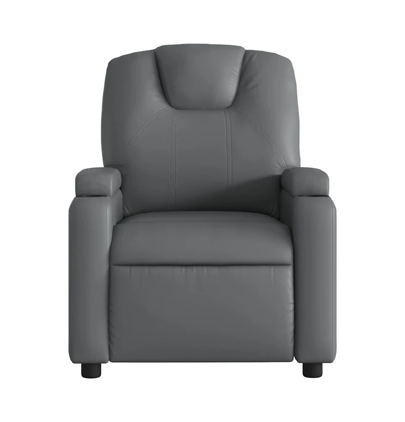 vidaXL Recliner Chair Gray Faux Leather