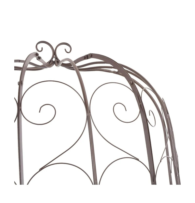 Patio Bench 37.4" Iron Antique Brown