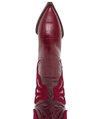 Steve Madden Women's Kaz Knee-High High-Heel Western Cowboy Boots
