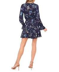 CeCe Women's V-Neck Tie Waist Dress